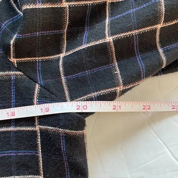 Gimmicks by BKE plaid embellished long jacket Blazer Navy Women’s size S - Picture 8 of 12